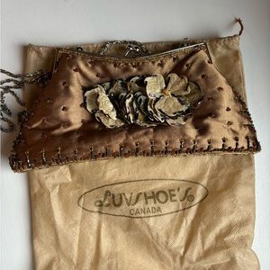 Small gold handbag evening attire